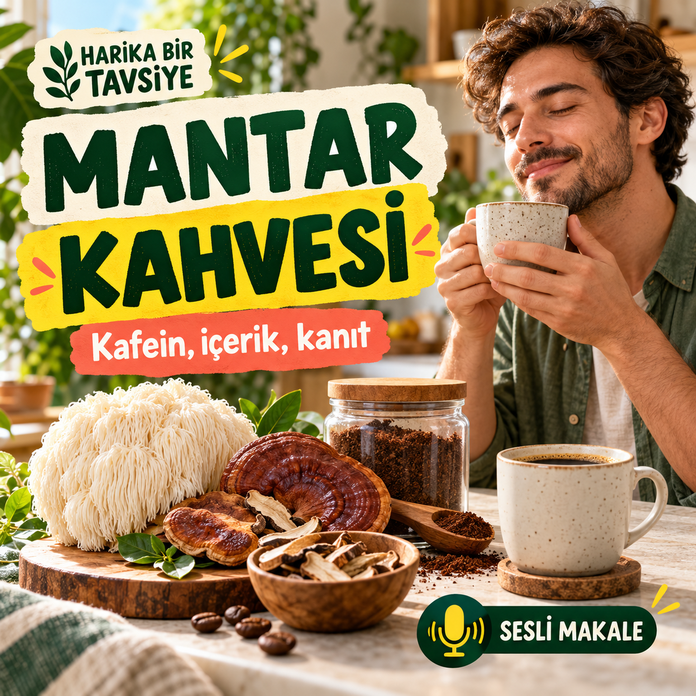 Mantar Kahvesi Nedir? Kafein, İçerik ve Odak İddiaları