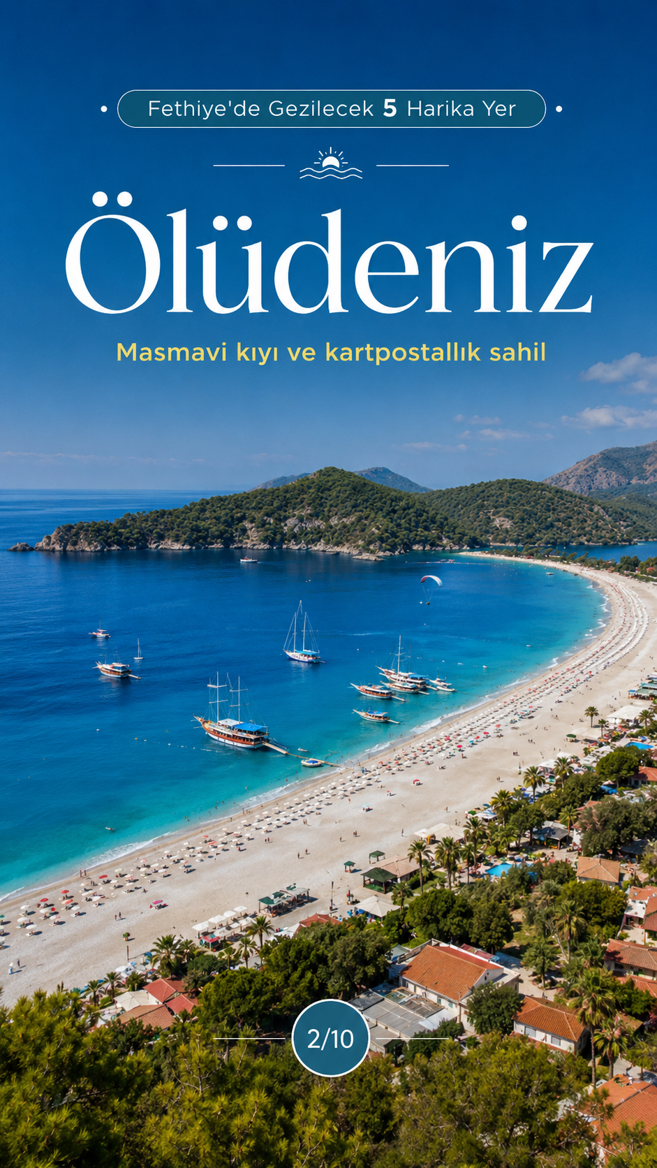 Fethiye Ölüdeniz sahil ve deniz manzarası