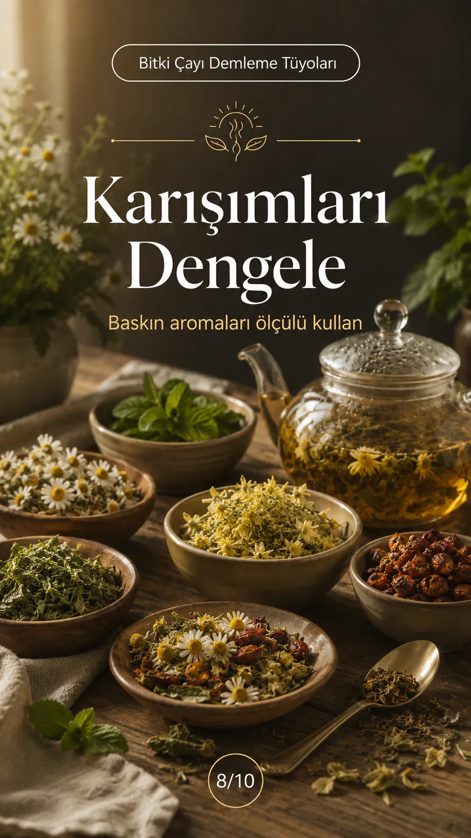 Bitki çayı karışımlarını dengeli hazırlama Bitki çayı karışımlarını dengeli hazırlama