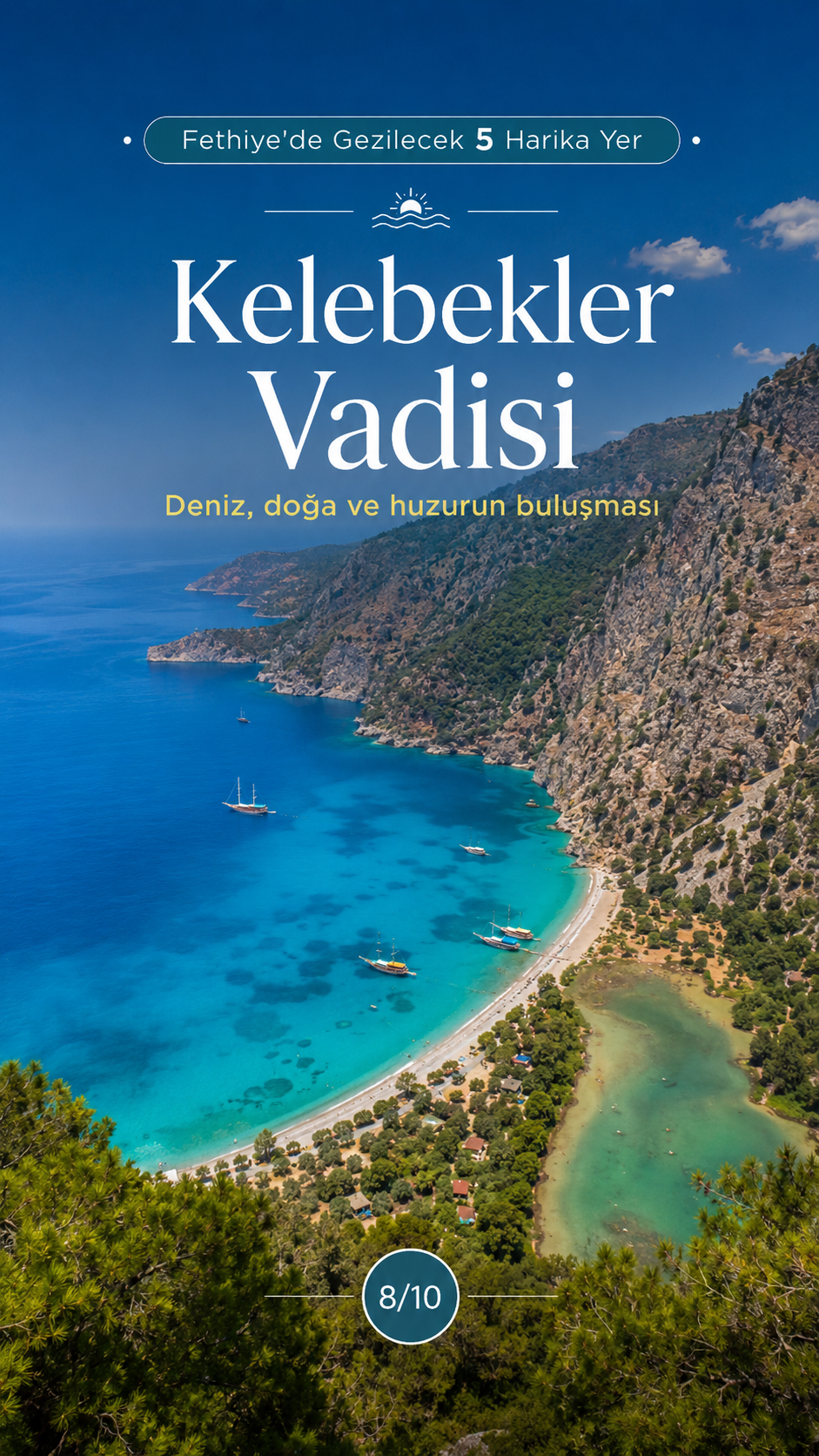 Kelebekler Vadisi deniz ve doğa manzarası