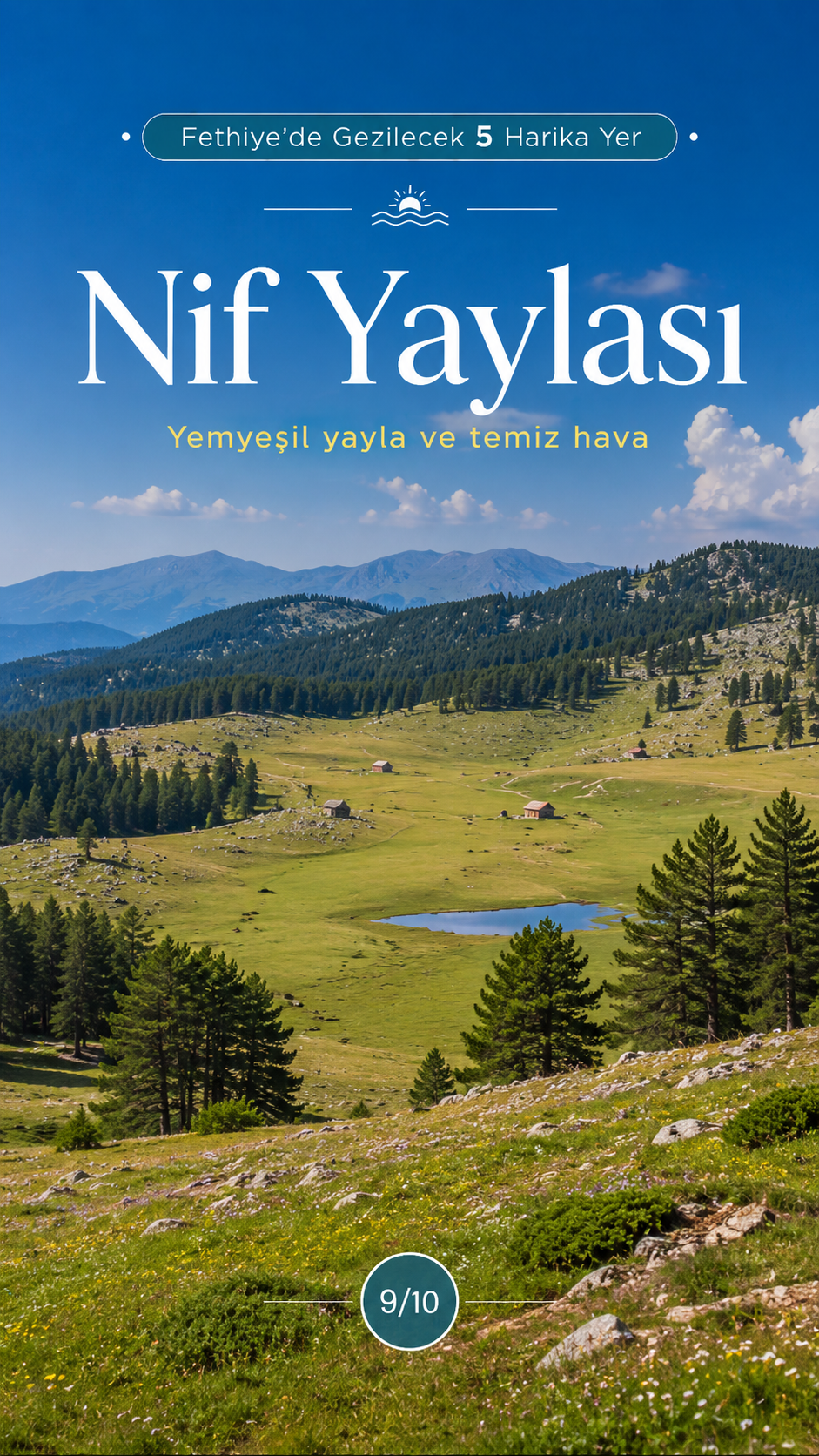 Fethiye Nif Yaylası yemyeşil yayla manzarası