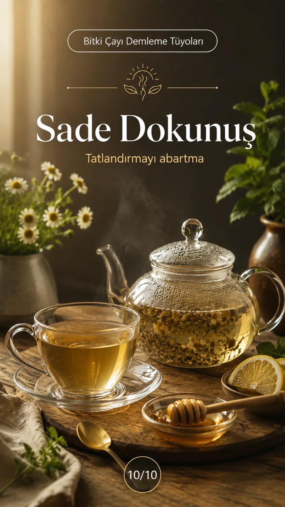 Bitki çayında sade tatlandırma önerisi Bitki çayında sade tatlandırma önerisi