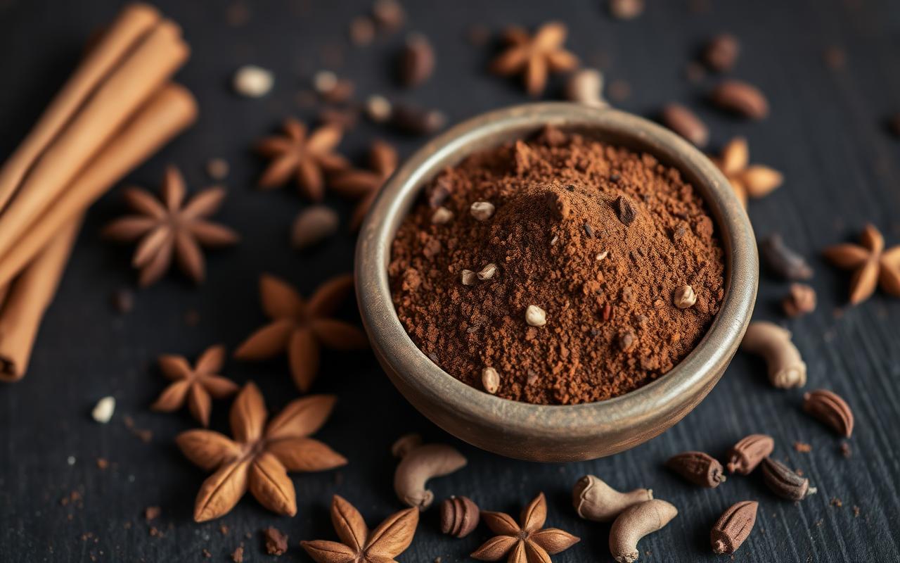 Garam masala — Kuzey Hindistan kökenli, kavrulmuş sıcak baharatlardan oluşan yoğun aromalı geleneksel karışım