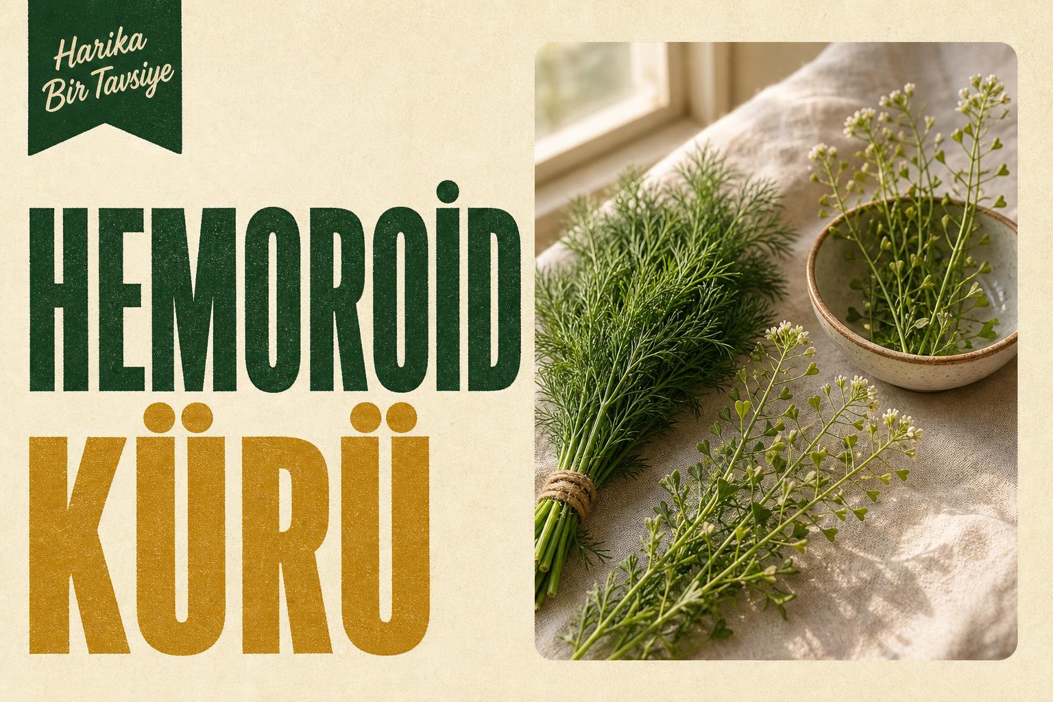 Prof. Dr. İbrahim Saraçoğlu — Hemoroid (Basur) Kürü (Çoban Çantası & Dereotu) — Çoban çantası bitkisi ve taze dereotu…