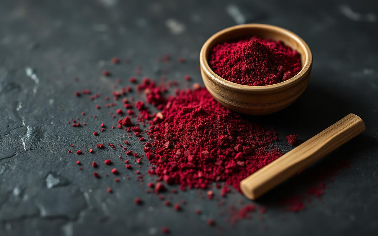 Sumak — Akdeniz ve Anadolu kökenli, ekşi ve meyvemsi aromalı, salata ve kebapların bordo renkli baharatı
