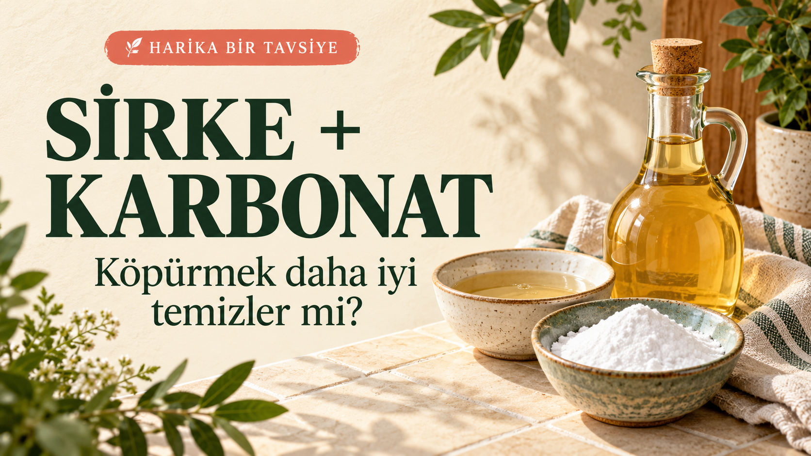 Sirke ve Karbonatla Temizlik: Köpürmek Daha İyi Temizler mi?
