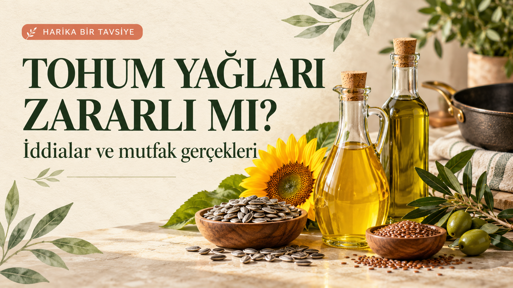 Tohum Yağları Zararlı mı? Ayçiçeği, Kanola Gerçekleri